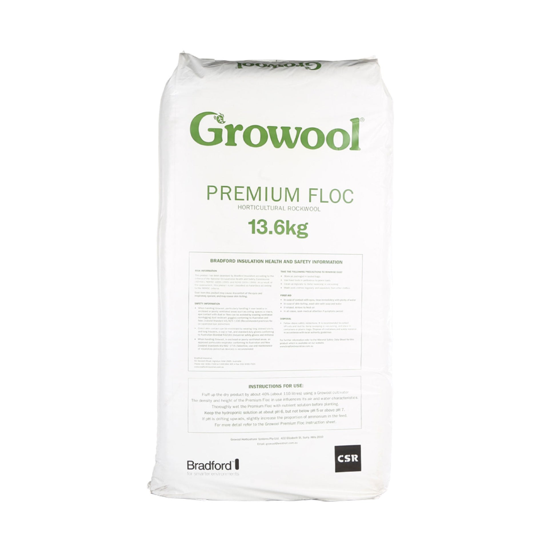 13.6Kg Premium Floc - Rockwool Growing Medium Plant Fruit Flower Growool-0
