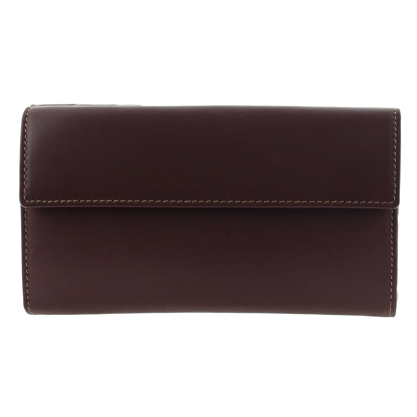 Pierre Cardin Detroit Leather Long Wallet with RFID Protection and Quilted Detail in Brown