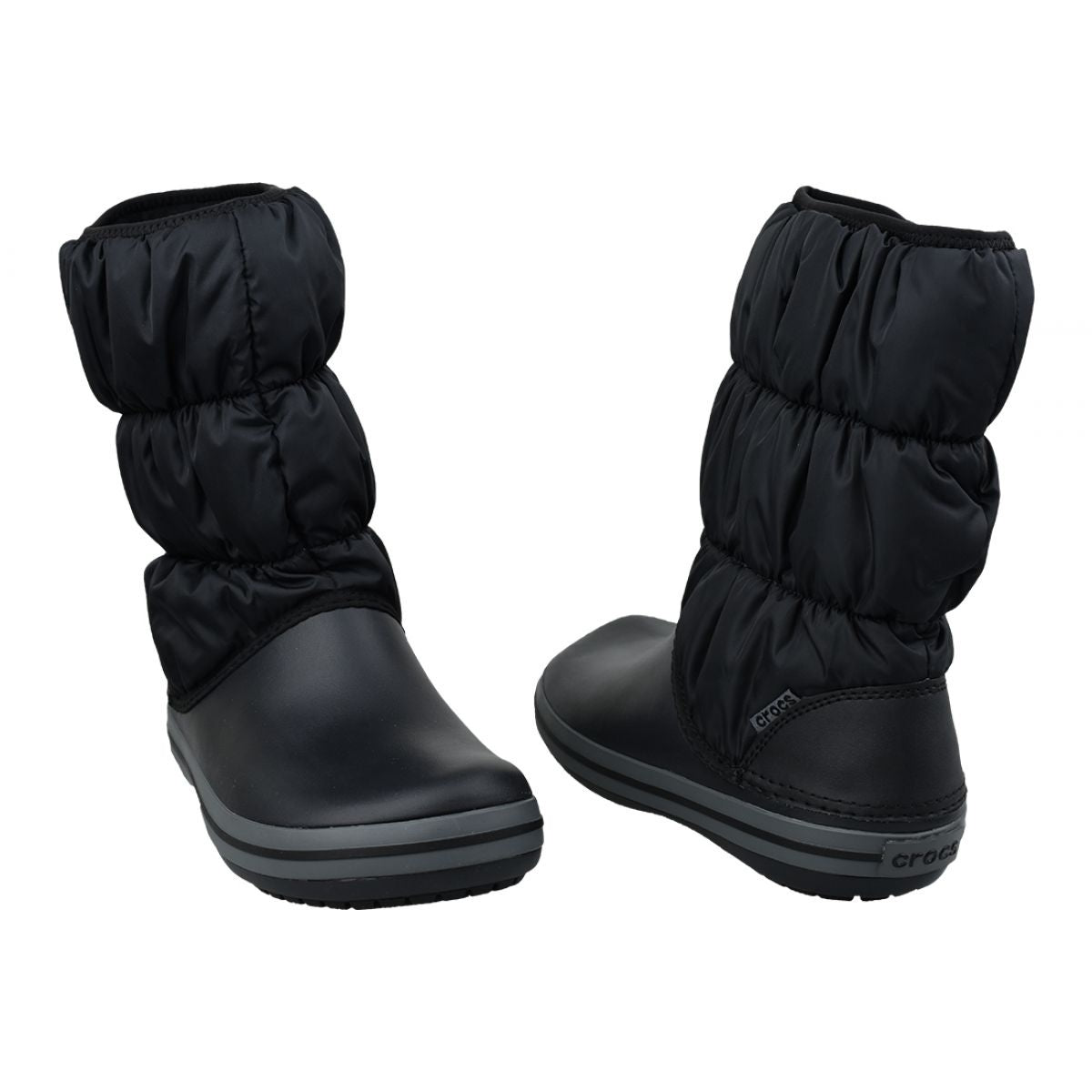 Crocs Womens Ladies Winter Warm Puff Boot Puffer - Black/Charcoal-3