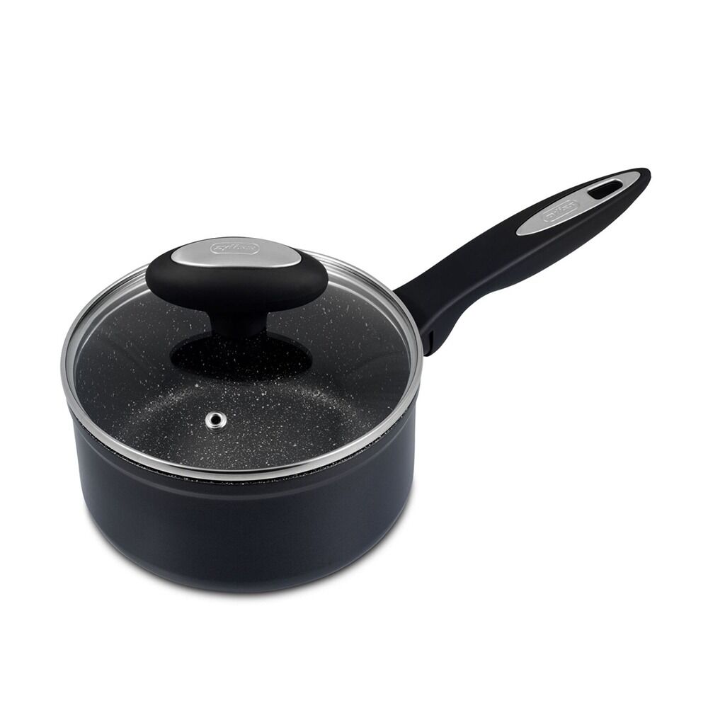 Zyliss Ultimate Forged 16cm/1.5L Non-Stick Saucepan w/ Lid Cover - Black-0