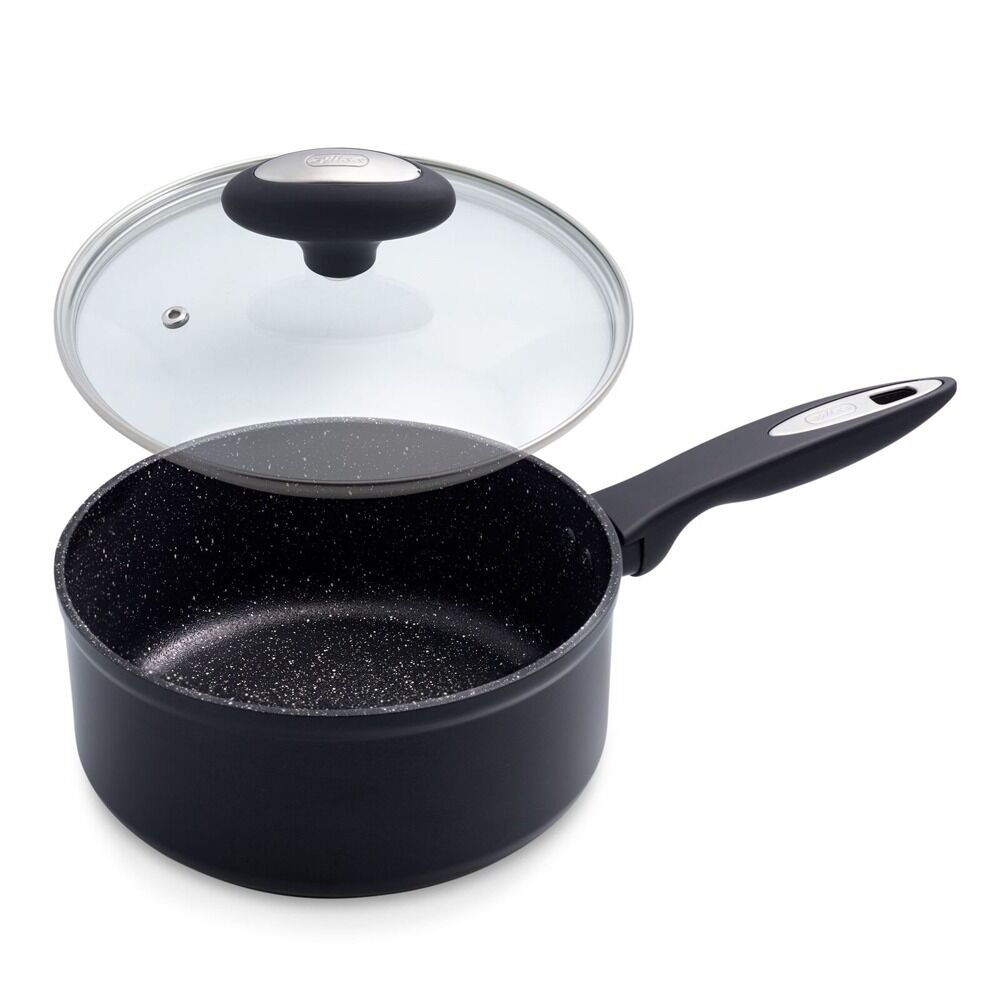 Zyliss Ultimate Forged 18cm/2L Non-Stick Saucepan w/ Lid Cover - Black