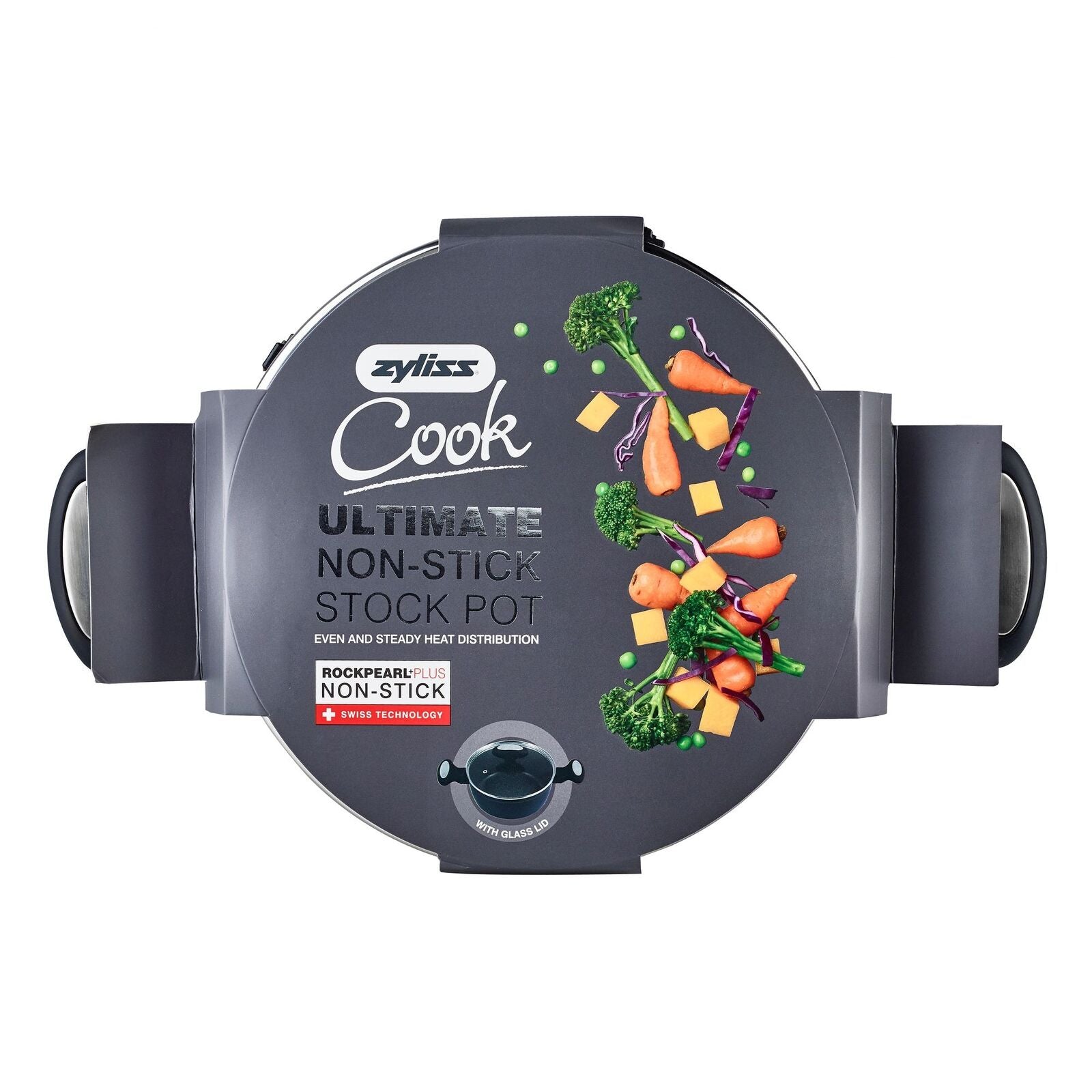 Zyliss Ultimate Forged 20cm/2L Non-Stick Stock Pot w/ Lid Cover - Black-3