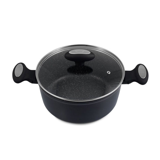 Zyliss Ultimate Forged 24cm/4L Non-Stick Stock Pot w/ Lid Cover - Black-0