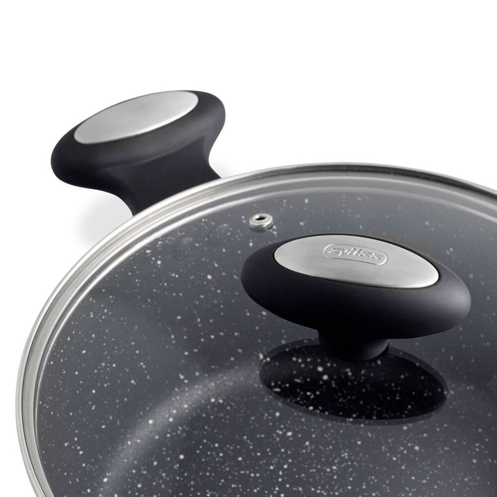 Zyliss Ultimate Forged 24cm/4L Non-Stick Stock Pot w/ Lid Cover - Black-4