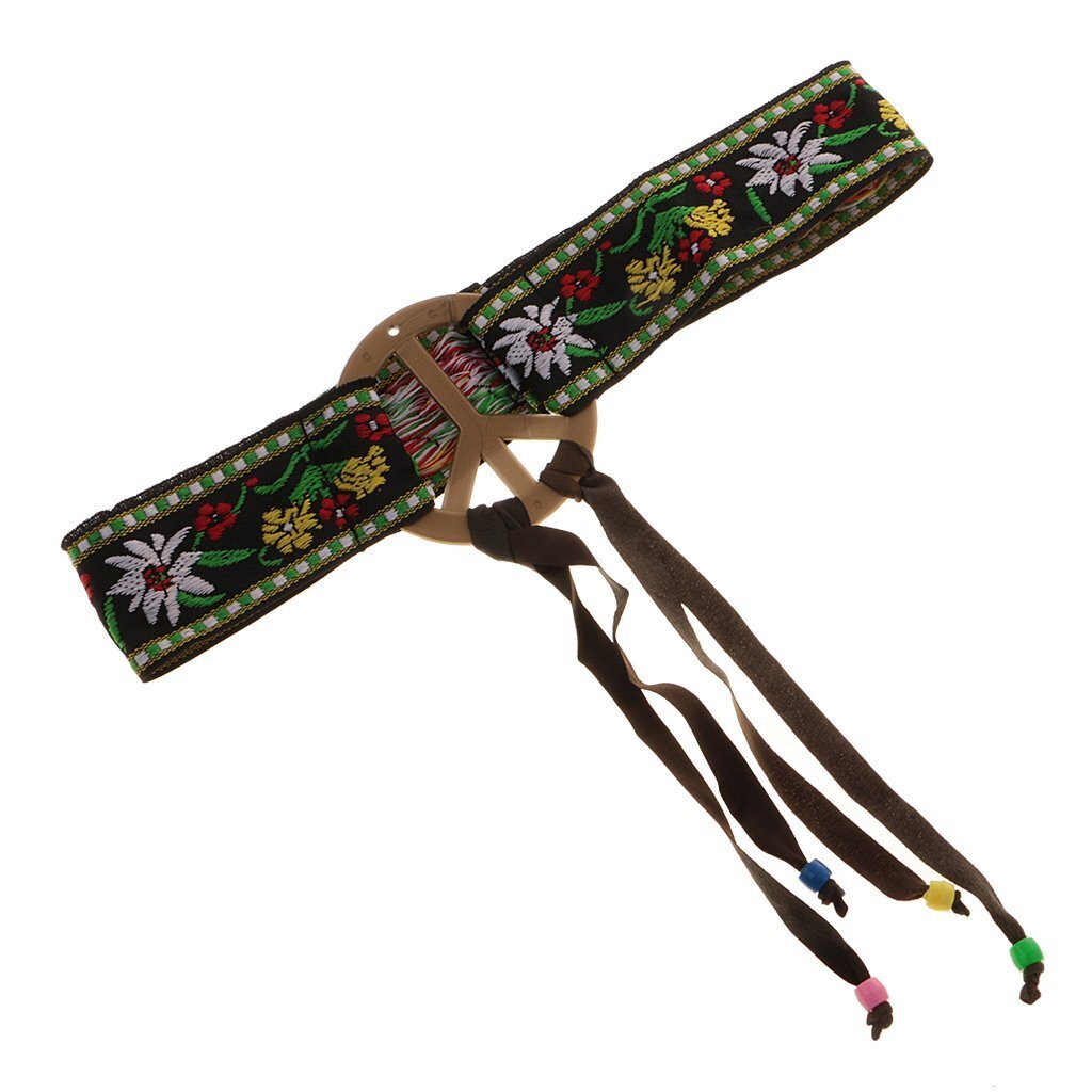 Hippie Hippy 60s 70s Flower Peace Symbol Daisy Headband Costume Party Accessory