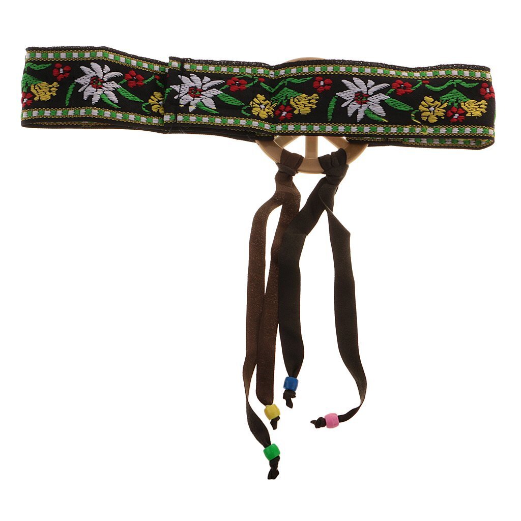 Hippie Hippy 60s 70s Flower Peace Symbol Daisy Headband Costume Party Accessory