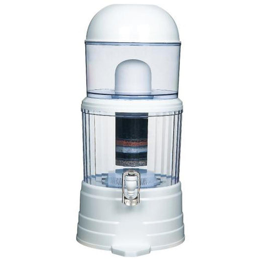 14L Benchtop 8 Stage Water Filter - Ceramic Carbon Mineral Stone Silica Purifier-0