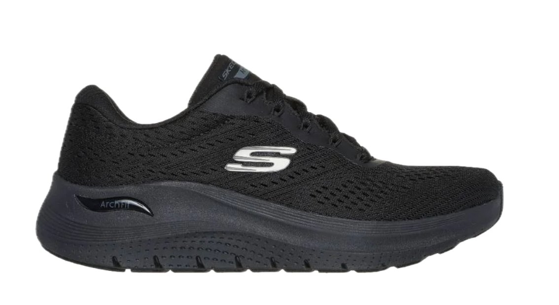 Skechers Womens Arch Fit 2.0 Big League Shoes Sneakers in Black/Black
