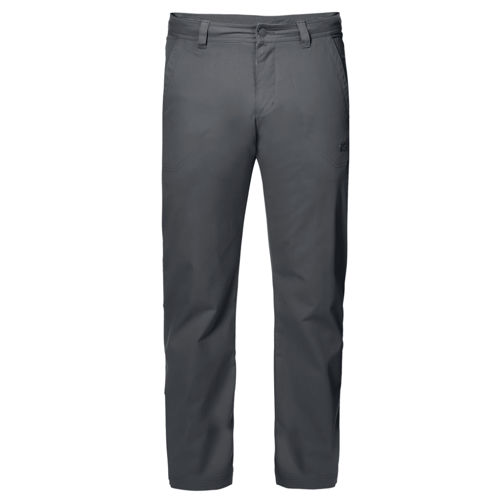 Jack Wolfskin Drake Mens Pants Organic Cotton Pockets Wind-Resistant Trousers-0