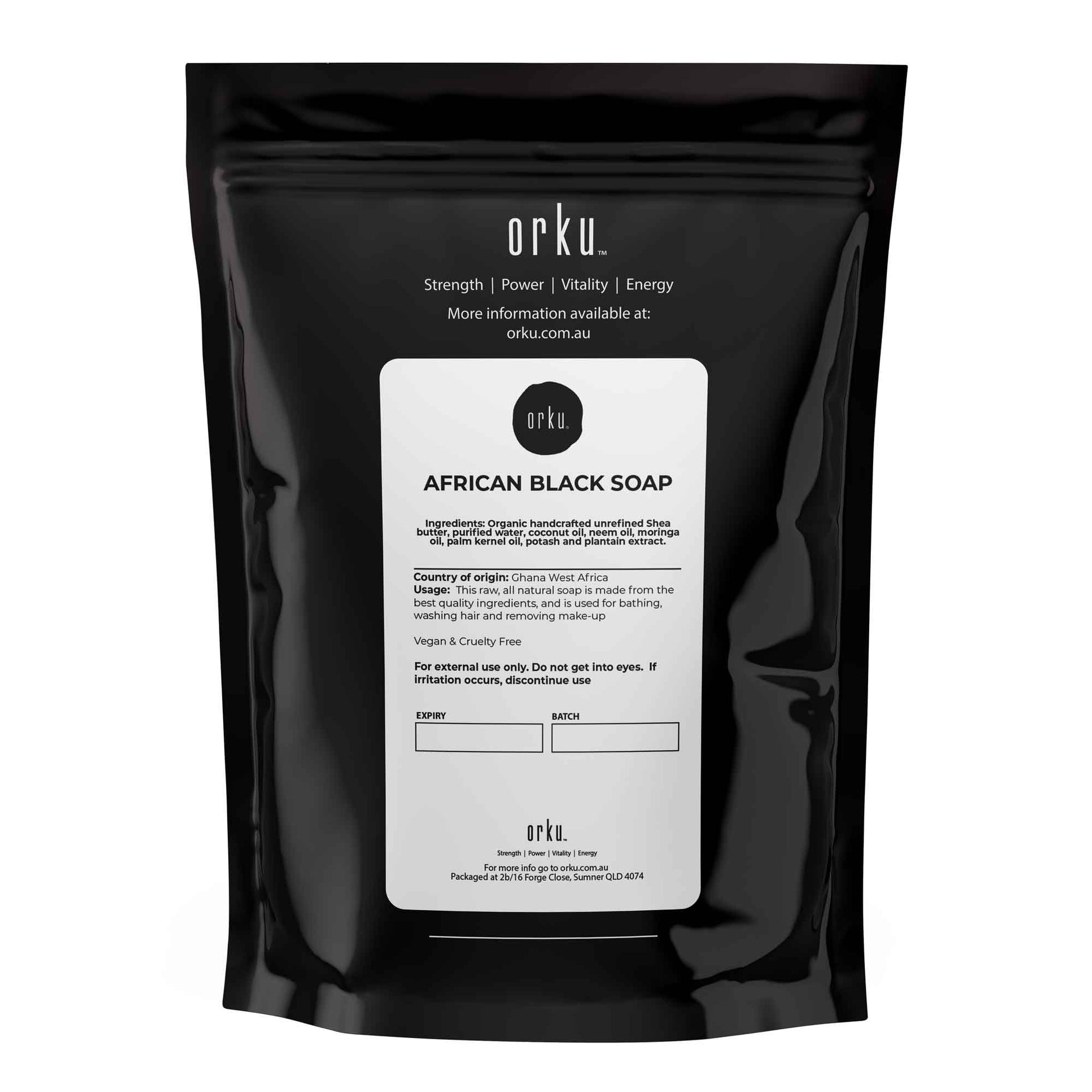 150g African Black Soap Bar - Moisturising Shea Moringa Neem Seed - Alata Samina-1