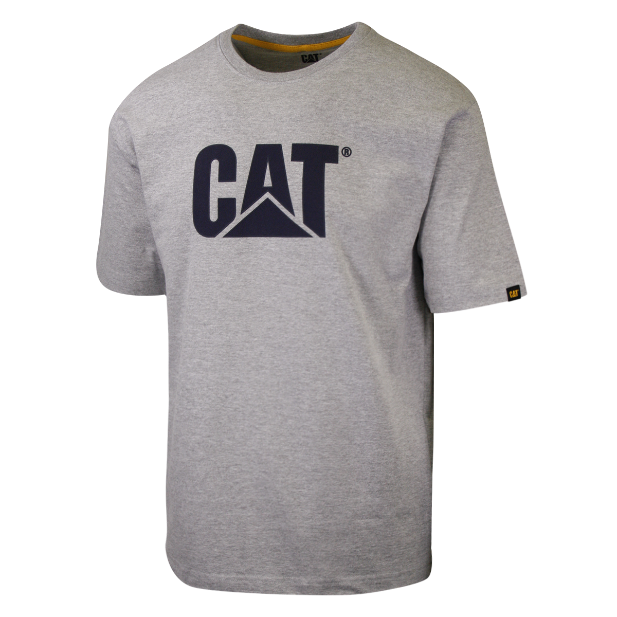 Caterpillar T Shirt Men CAT Short Sleeve TM Logo Tee T- Shirt Cotton Top - Heather Grey-3