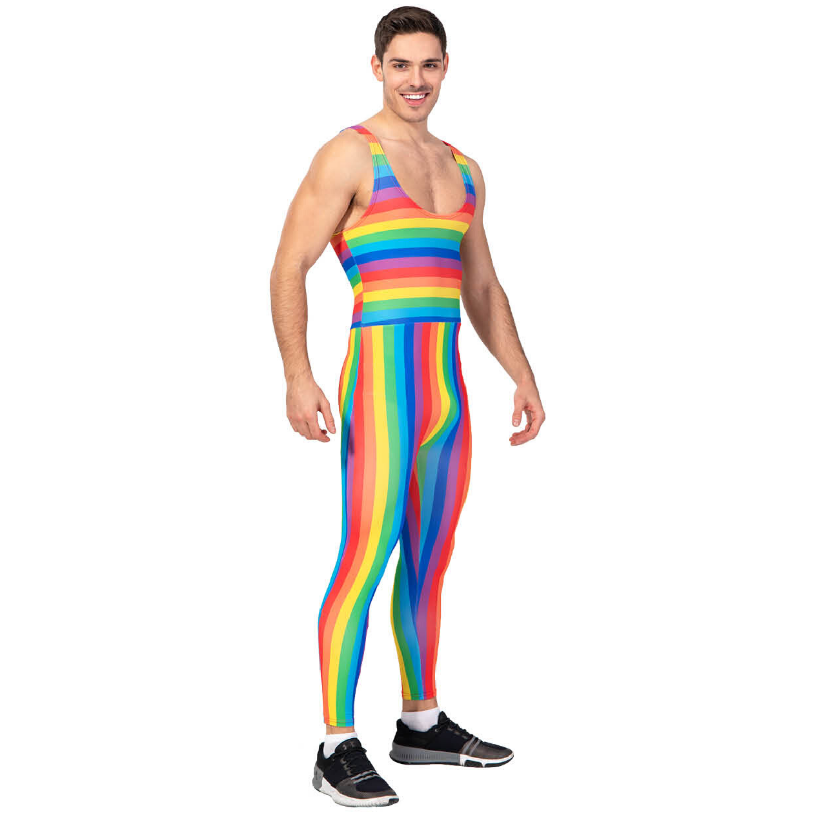 Adult Unisex Rainbow Stripe Unitard Mardi Gras LGBT LGBTQ Pride Gay-4