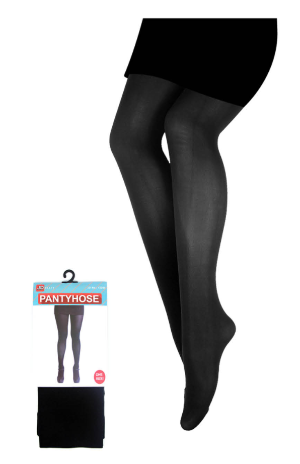 PANTYHOSE Tights Stockings Hosiery Womens Ladies Plain Colours - Black - One Size Fits Most-1