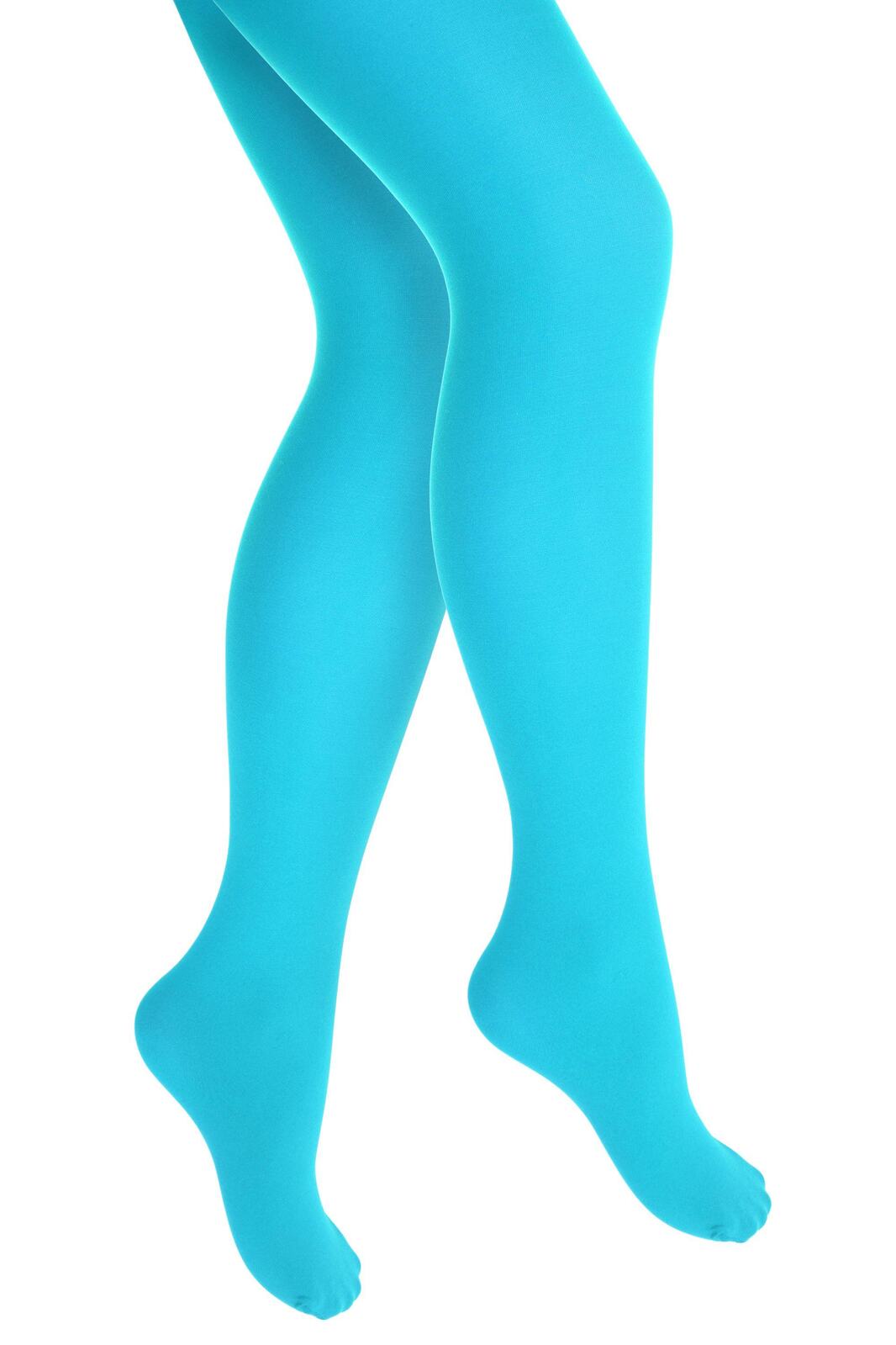 PANTYHOSE Tights Stockings Hosiery Womens Ladies Plain Colours - Sky Blue - One Size Fits Most-1