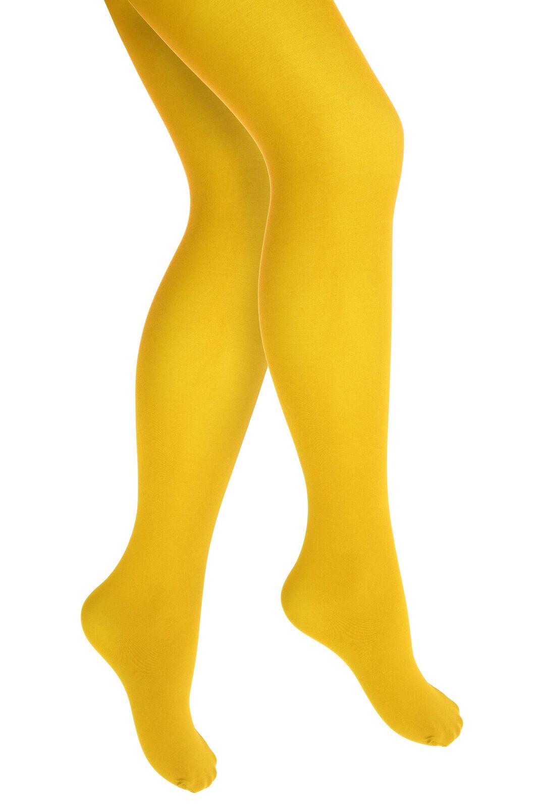 PANTYHOSE Tights Stockings Hosiery Womens Ladies Plain Colours - Yellow - One Size Fits Most-0