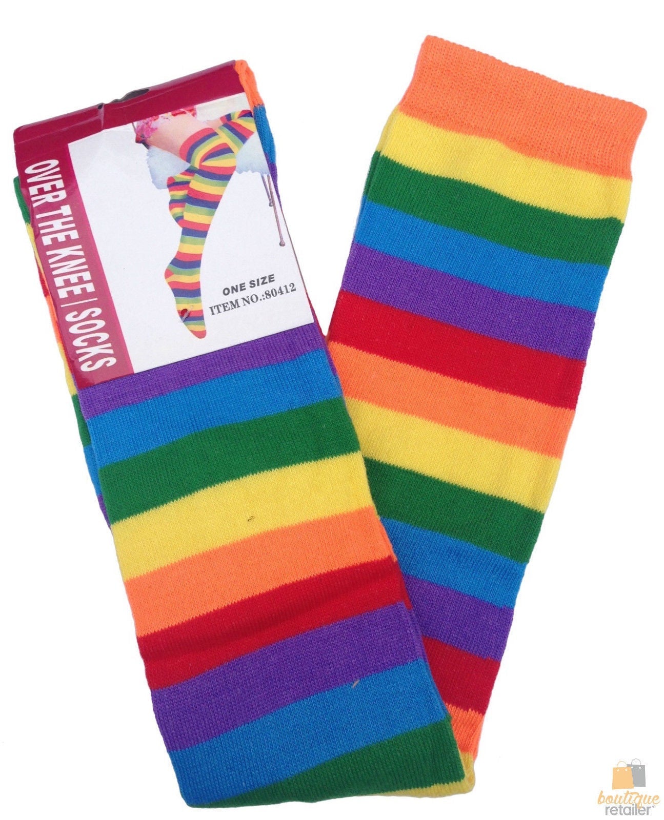 10x OVER THE KNEE SOCKS Plain Striped High Thigh Ladies Long Stocking BULK Price-10