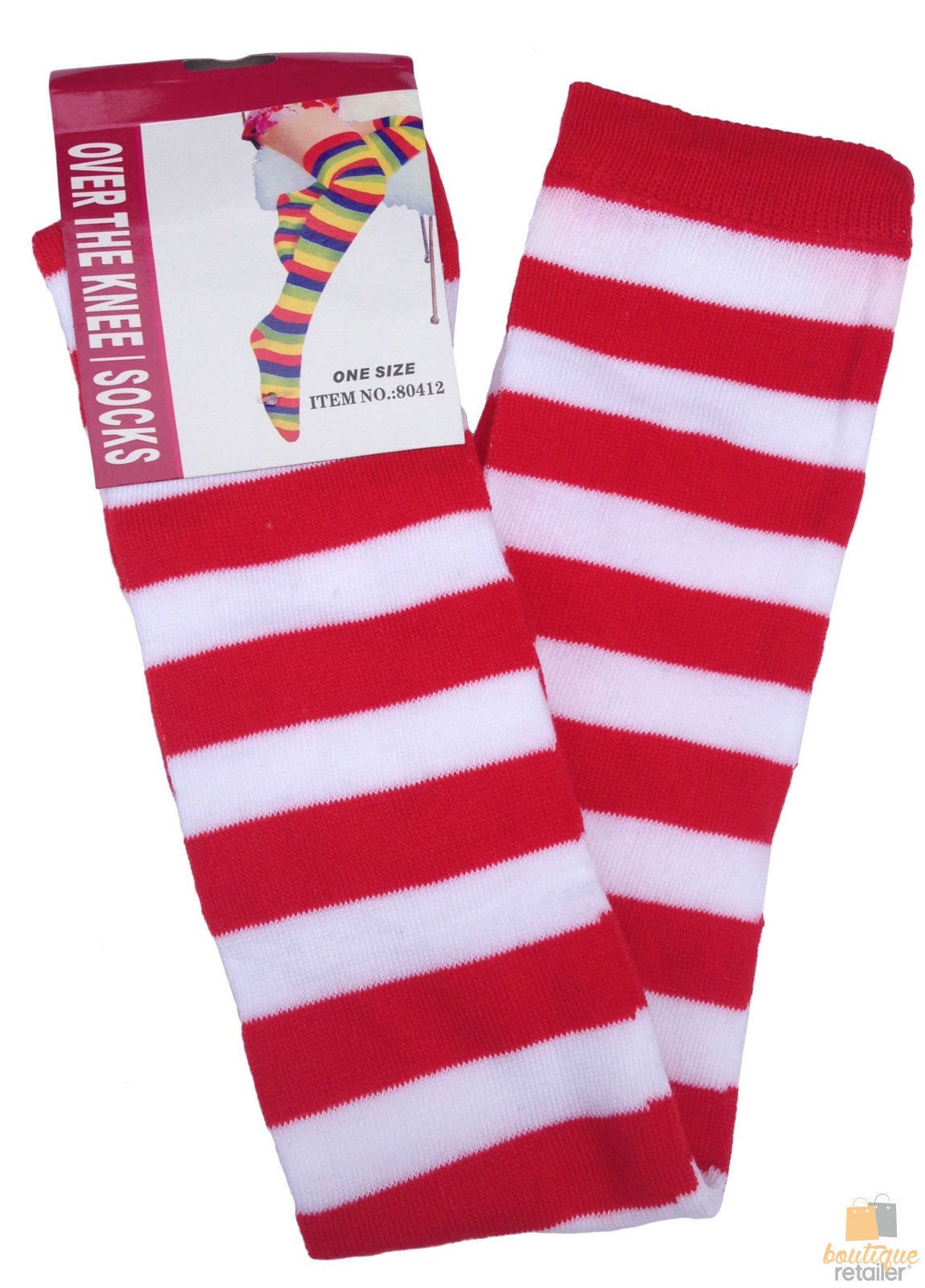 10x OVER THE KNEE SOCKS Plain Striped High Thigh Ladies Long Stocking BULK Price-12