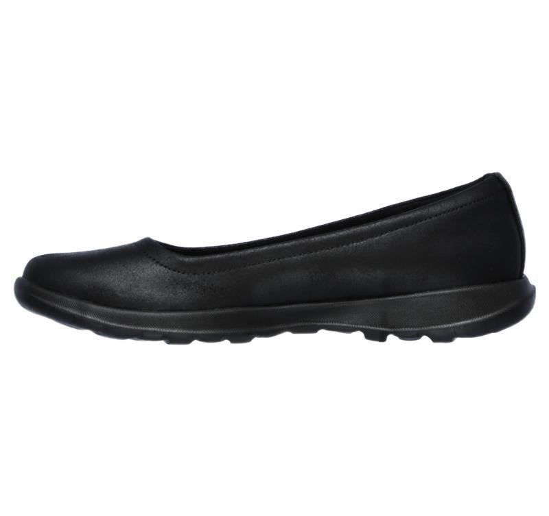 Skechers Womens Go Walk Lite Flats Shoes Comfort GEM Lightweight - Black/Black-4