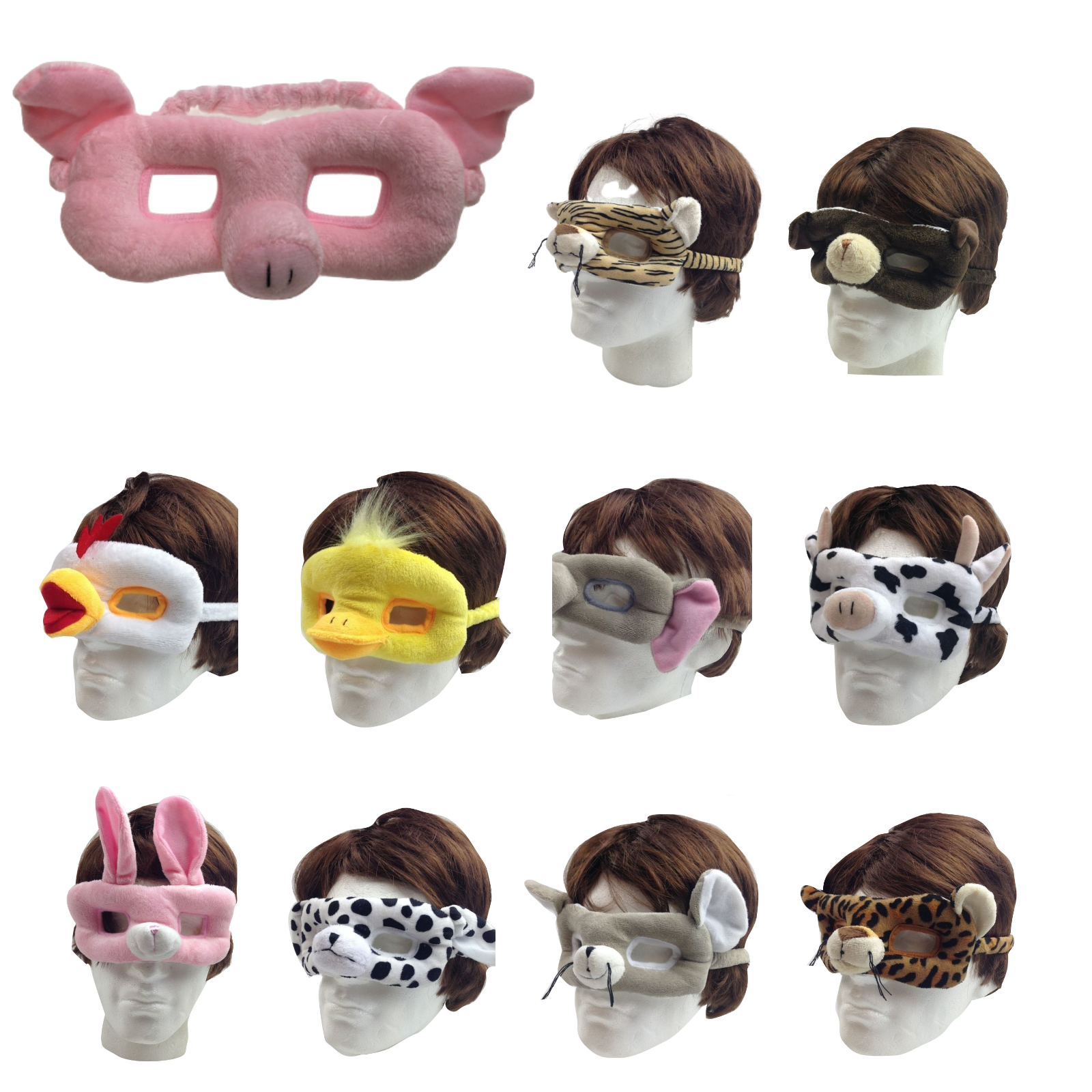 ANIMAL EYE MASK Head Face Halloween Costume Party Prop Novelty Toy Fancy Dress-0