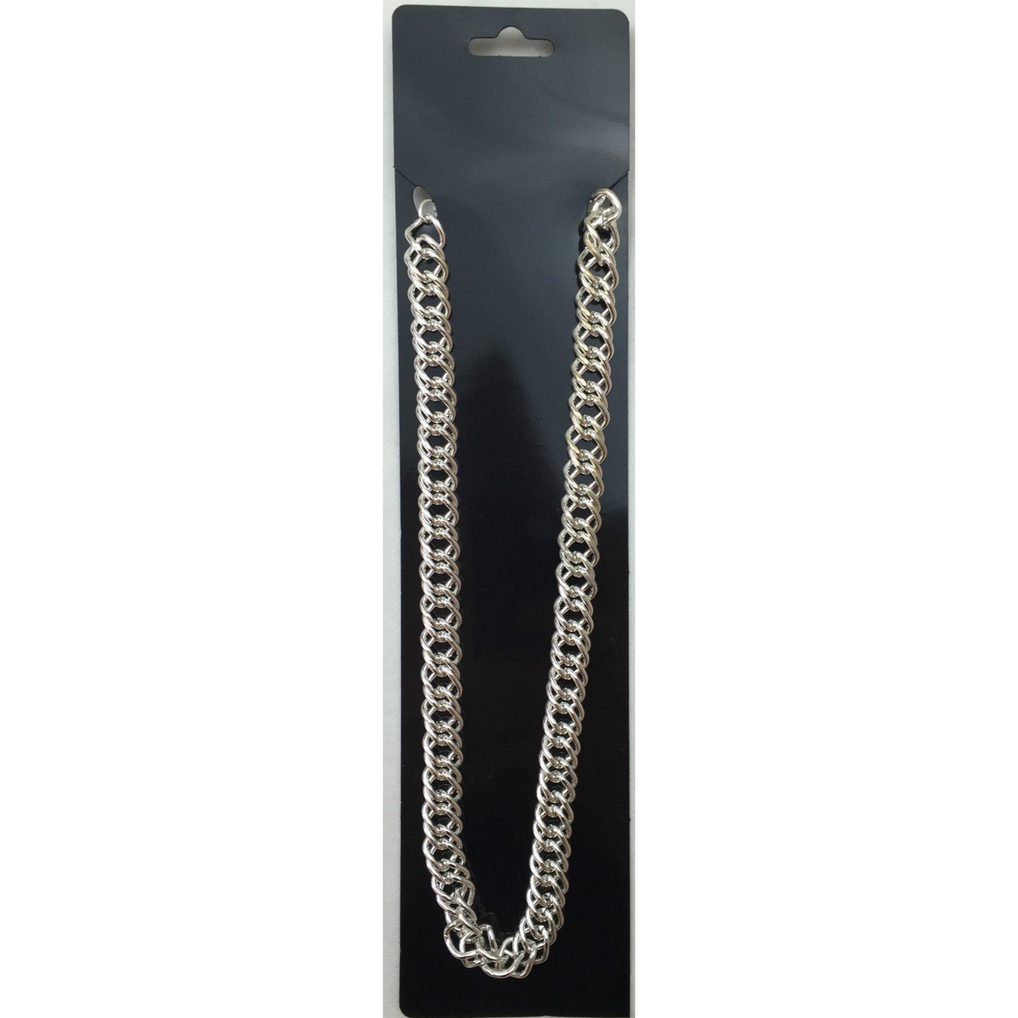 BIG NECKLACE 50cm Pimp Costume Party Fancy Dress Gangster Chain Jewellery - Silver-3