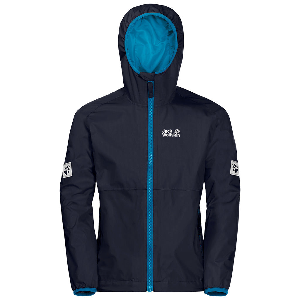 Jack Wolfskin Boys Rainy Days Waterproof Jacket Windproof-5