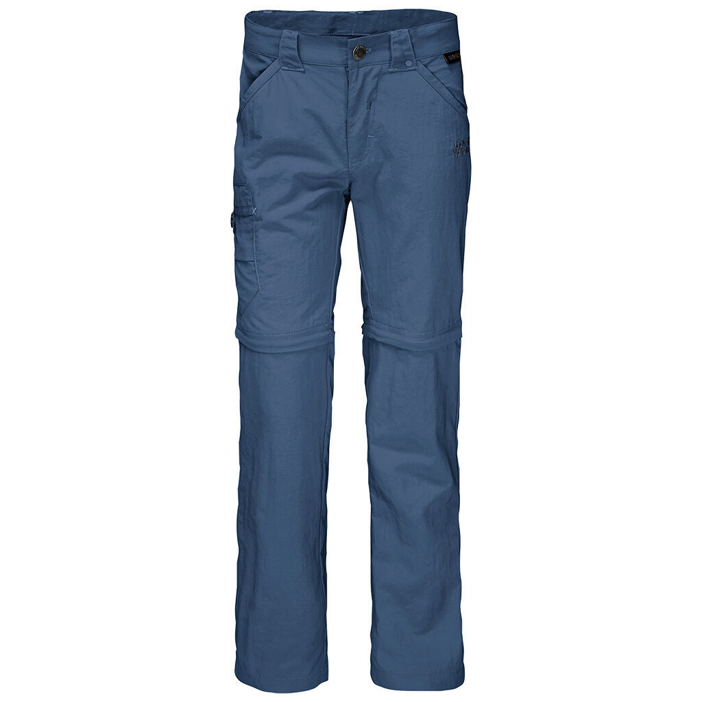 Jack Wolfskin Kids Safari 2-in-1 Zip Off Pants Shorts (Hiking Trekking Outdoor Trousers) - Ocean Wave-0