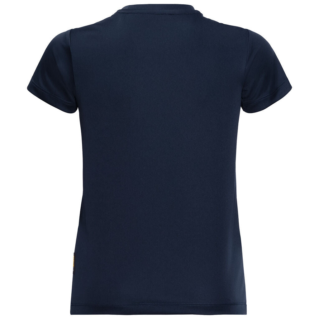 Jack Wolfskin Kids Jungle T Shirt Tee Top Sun UV Shield Shirt Childrens UPF 50+ - Night Blue
