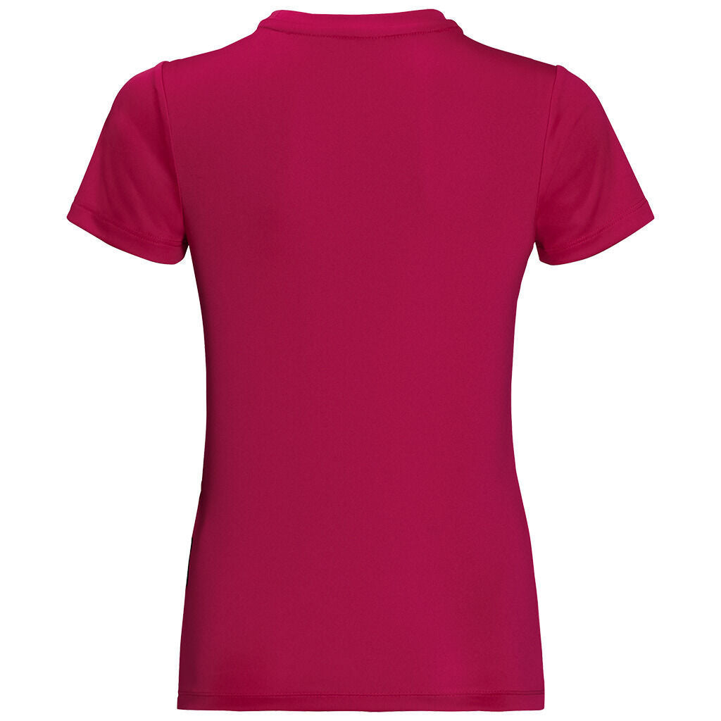 Jack Wolfskin Girls Jungle T Shirt Tee Top Sun UV Shield Shirt Childrens UPF 50+ - Azalea Red