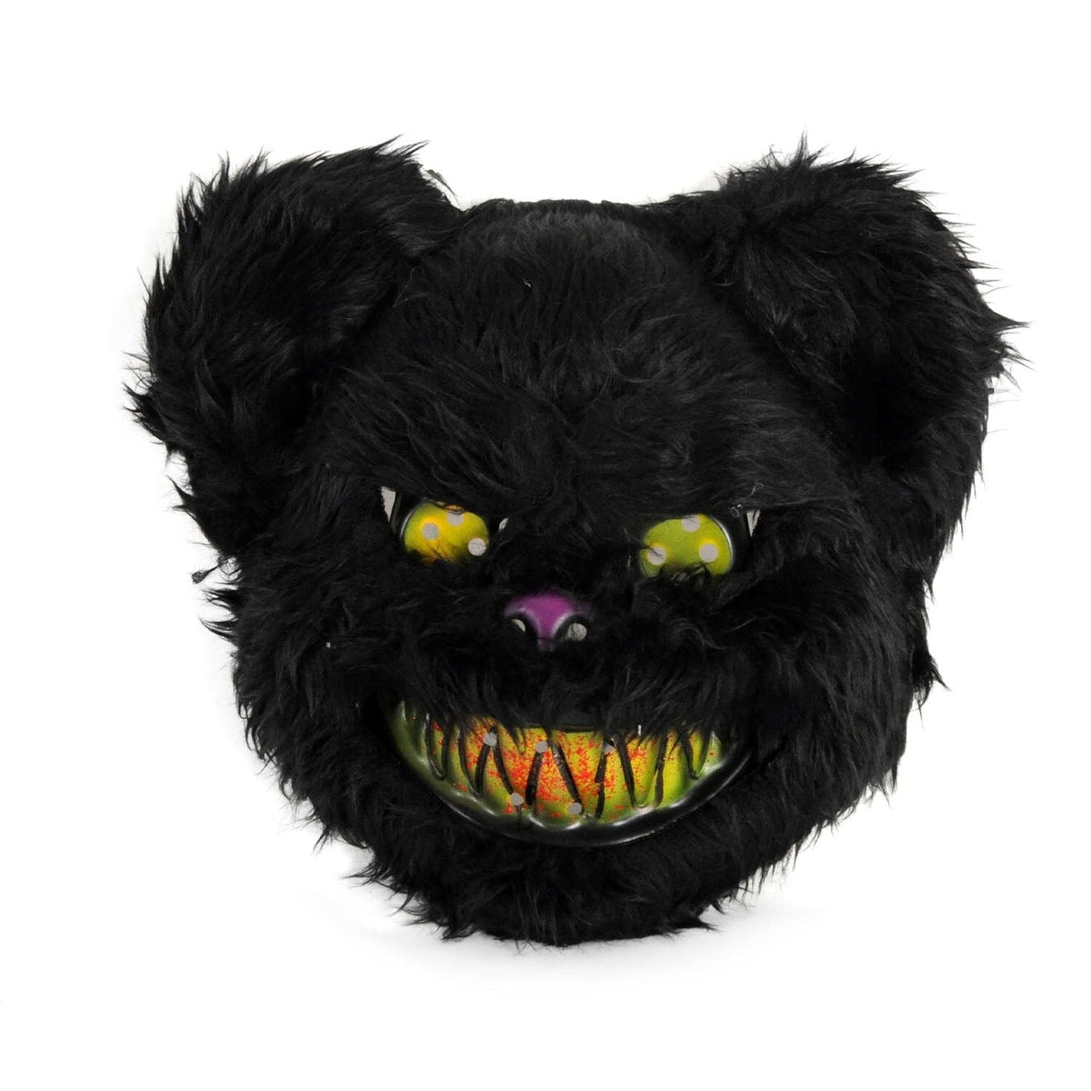 Scary Black Bear Fluffy Animal Mask Costume Halloween Party Dress Up