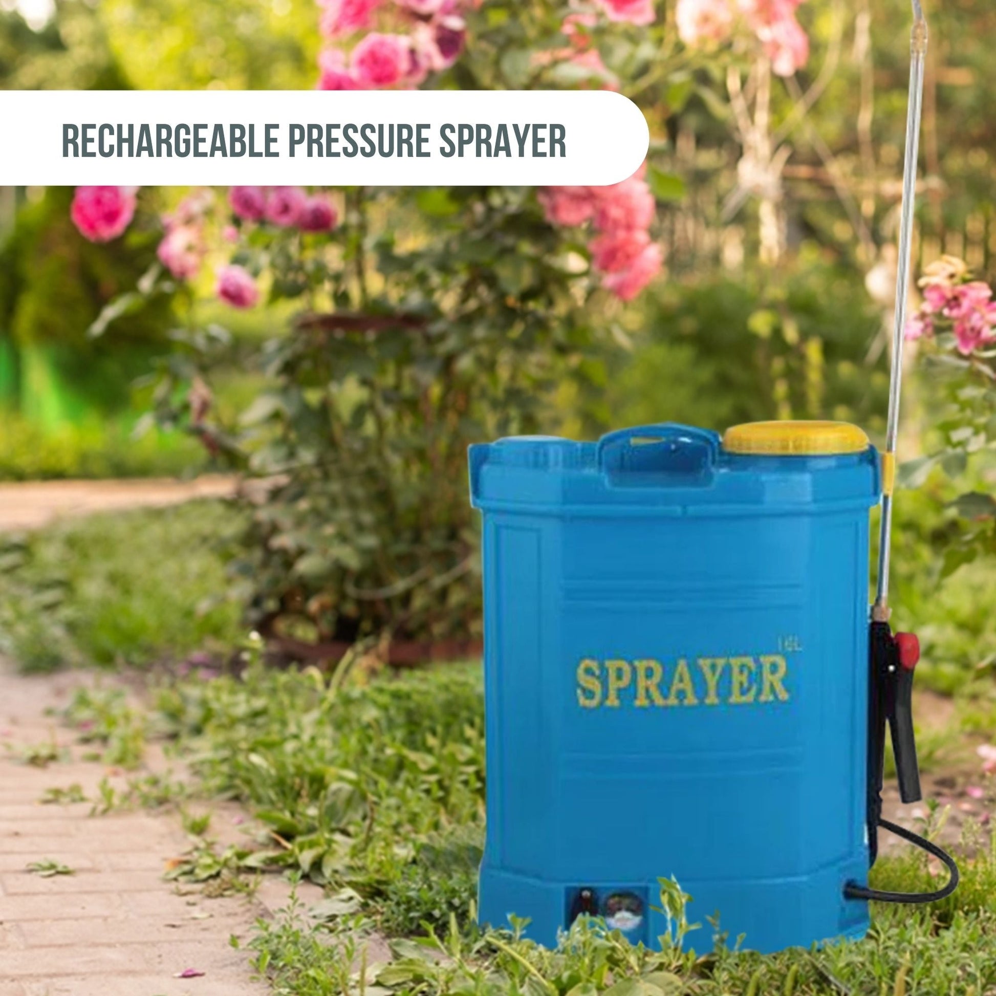 16L Rechargeable Backpack Pressure Sprayer - Portable Electric Garden Weed Pump-1