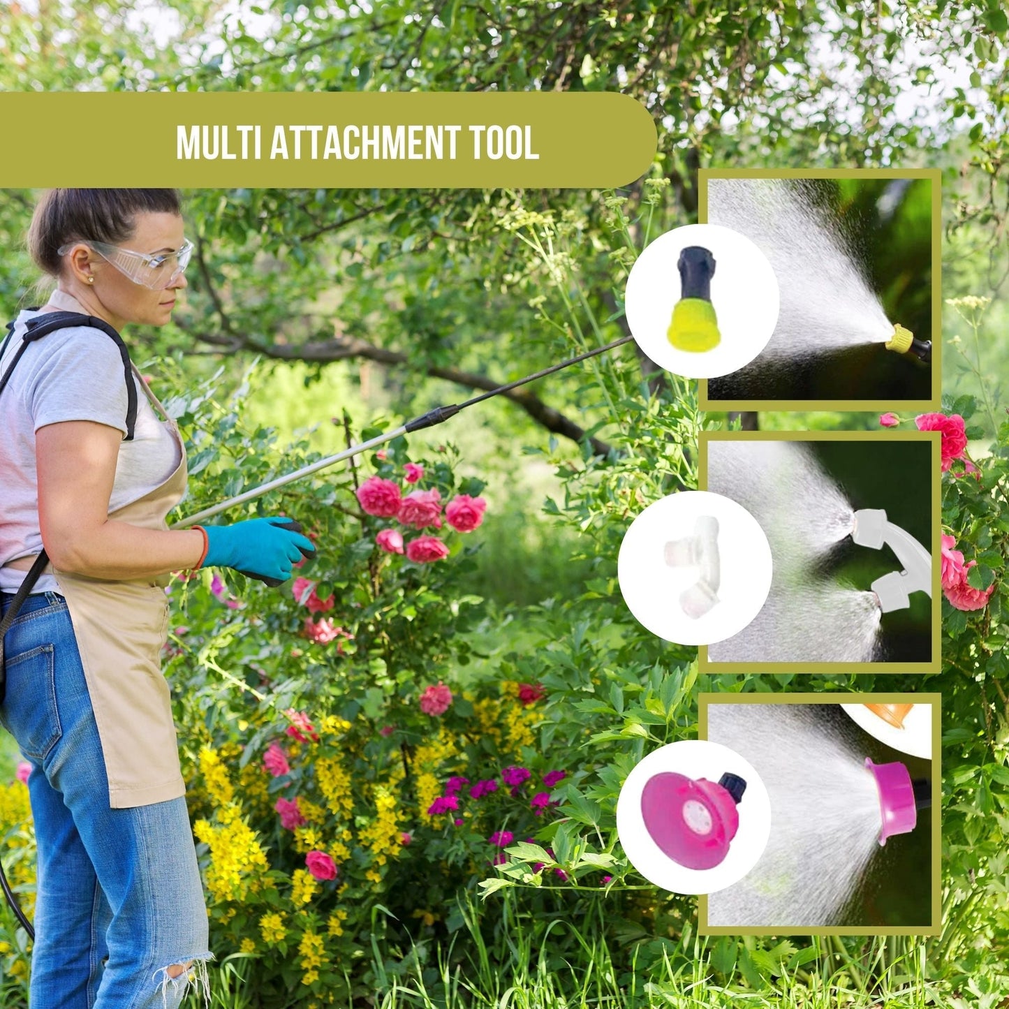 16L Rechargeable Backpack Pressure Sprayer - Portable Electric Garden Weed Pump-4