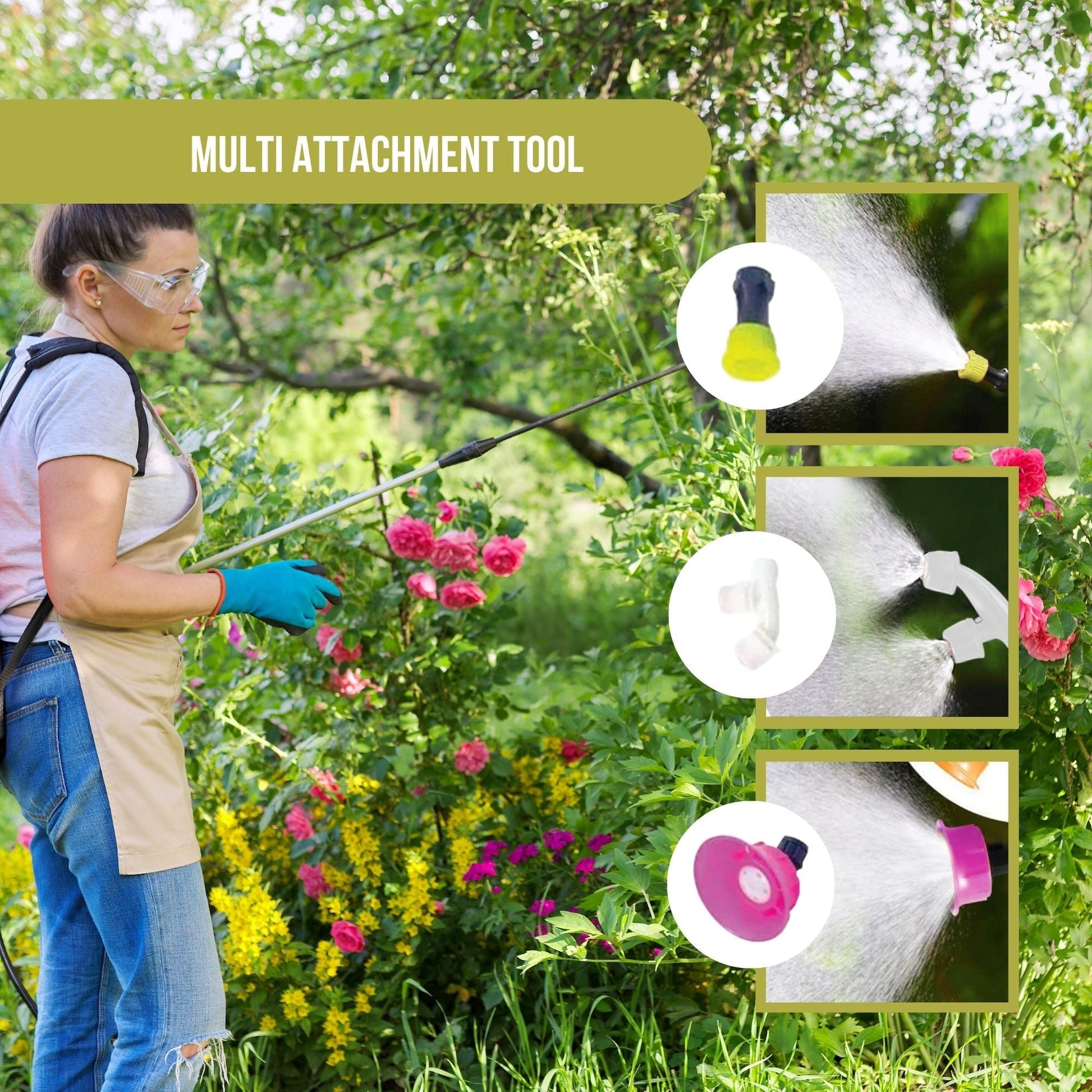 16L Rechargeable Backpack Pressure Sprayer - Portable Electric Garden Weed Pump-4