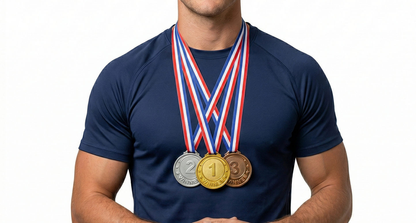 3pcs Winning Medals Olympics Party Costume (Gold, Silver & Bronze)