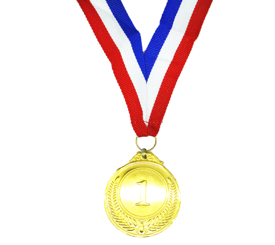 1st METAL GOLD WINNER MEDALS Sports Day School 46cm Ribbon Olympics-3