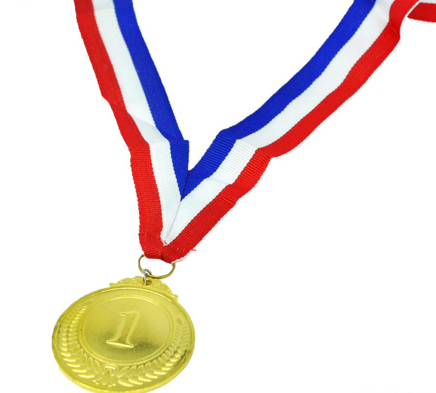 1st METAL GOLD WINNER MEDALS Sports Day School 46cm Ribbon Olympics-2
