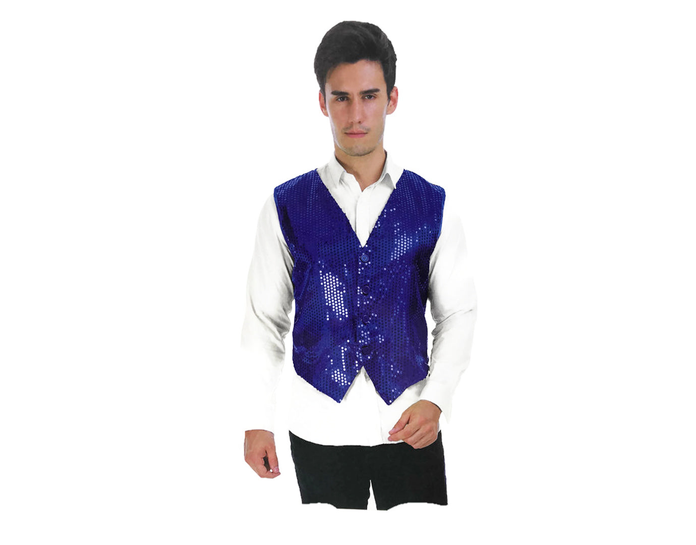 Mens Premium SEQUIN VEST Waistcoat Dance Costume Disco Sparkle Deluxe-7