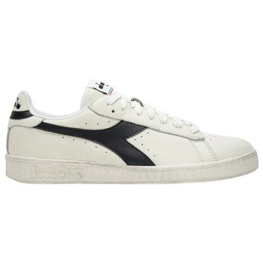 Diadora Mens Game Low Waxed Casual Shoes - White/Black-0