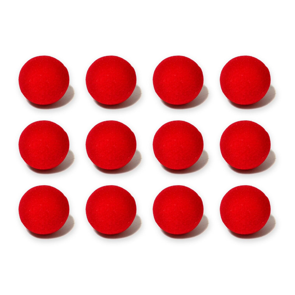 12x Soft CLOWN NOSE Costume Circus Halloween Spongy Fancy Fun Silly in Red