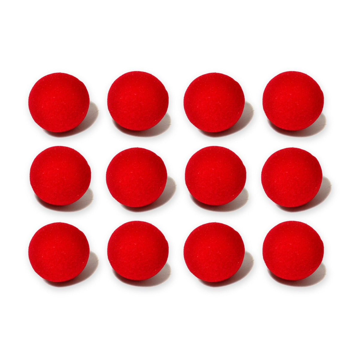 12x Soft CLOWN NOSE Costume Circus Halloween Spongy Fancy Fun Silly in Red