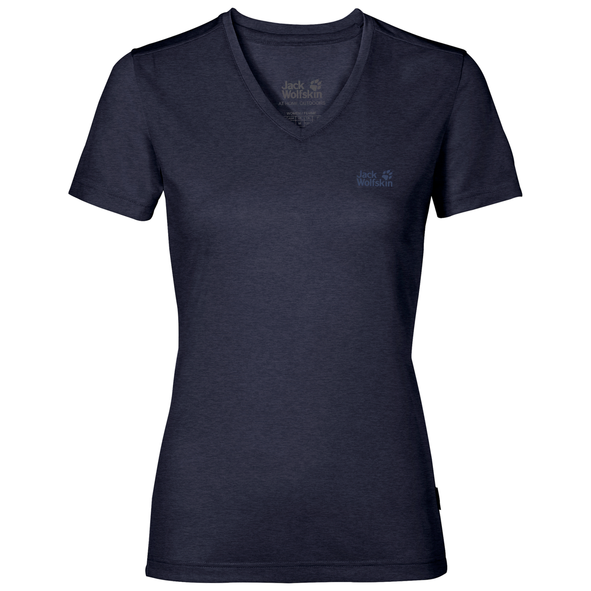 Jack Wolfskin Womens Crosstrail Short Sleeve Top T Shirt Base Layer Warm - Midnight Blue