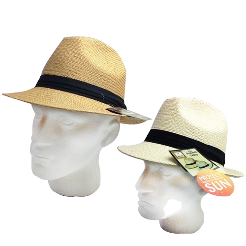 MELBOURNE HATS Fedora  Ecuadorian Palm Straw Hat Handwoven Summer Panama Trilby-0