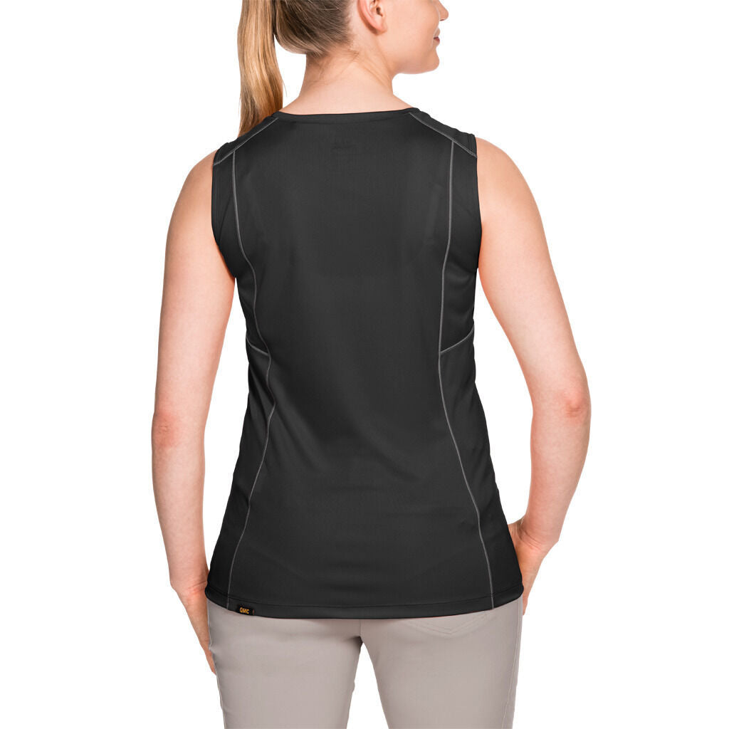 Jack Wolfskin Womens Singlet Top Sleeveless Active Sports Gym Running - Black
