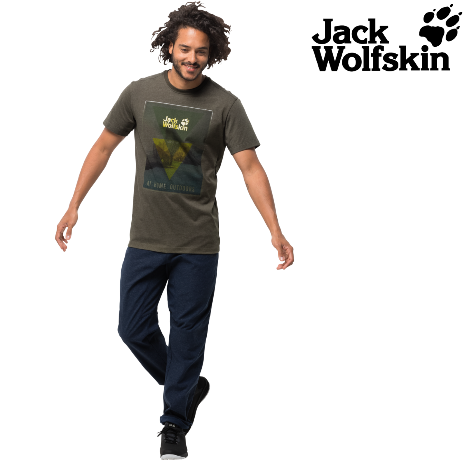 Jack Wolfskin Mountain T Mens  Short-Sleeve T-shirt Quick-drying Cotton Top-3