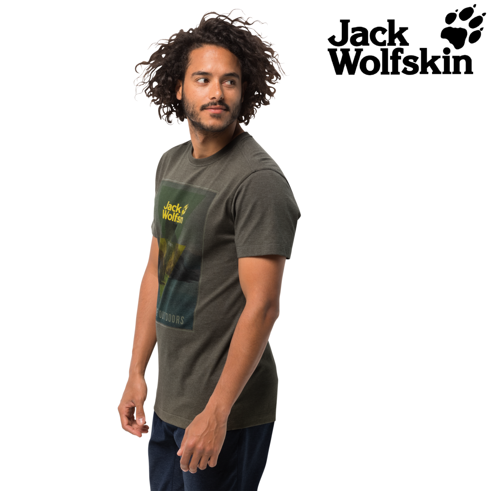 Jack Wolfskin Mountain T Mens  Short-Sleeve T-shirt Quick-drying Cotton Top-4