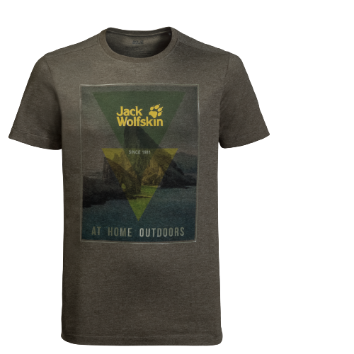 Jack Wolfskin Mountain T Mens  Short-Sleeve T-shirt Quick-drying Cotton Top-1