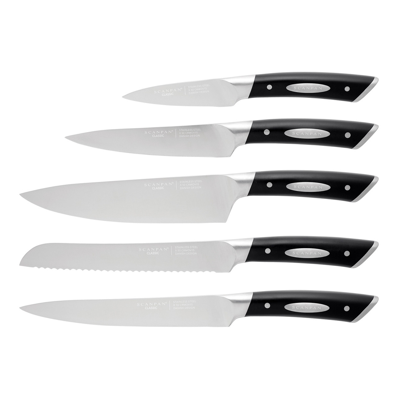 Scanpan 6-Piece Kalo Wooden Knife Block Set