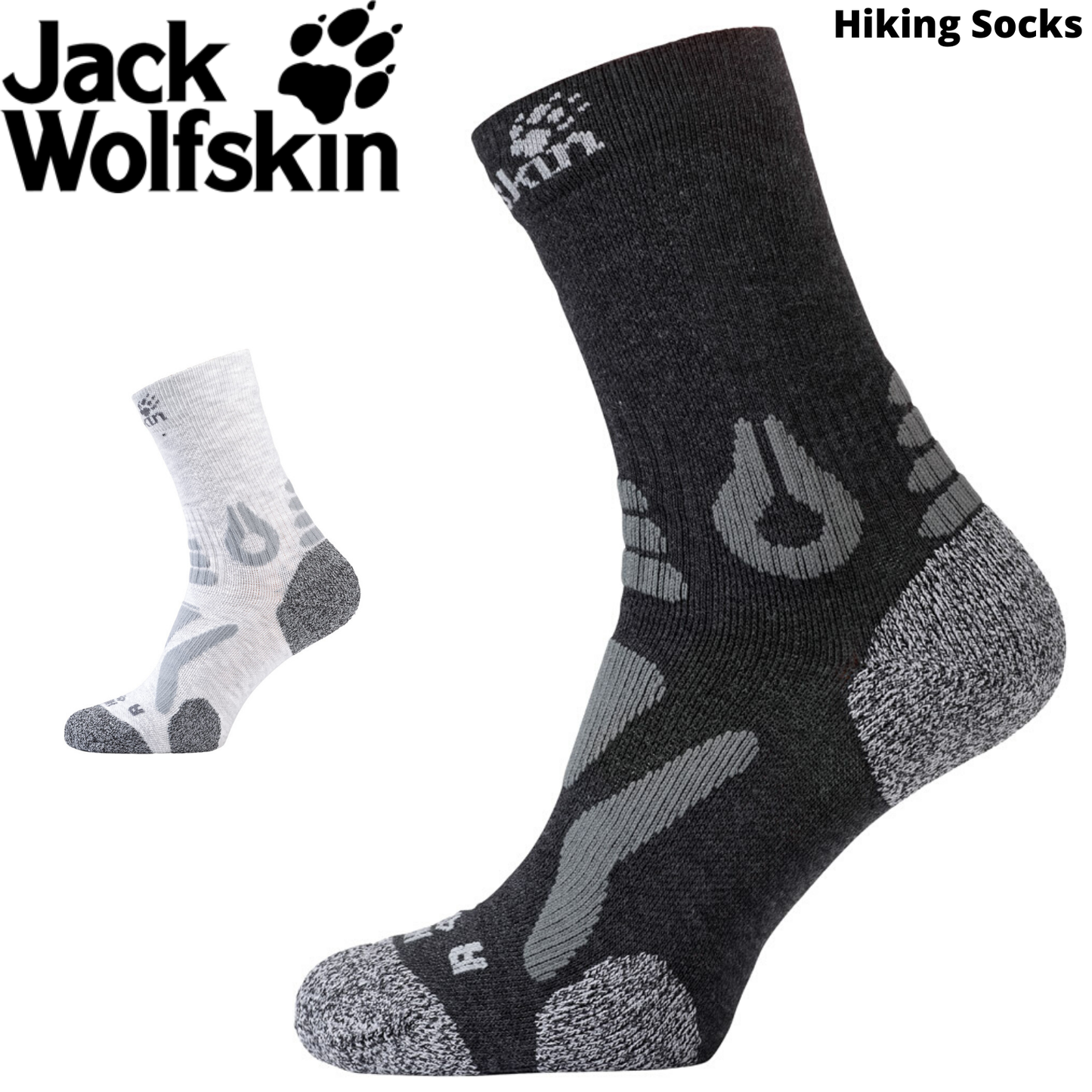 Jack Wolfskin Socks Hiking Pro Classic Cut Trail Outdoor Premium Padded-1