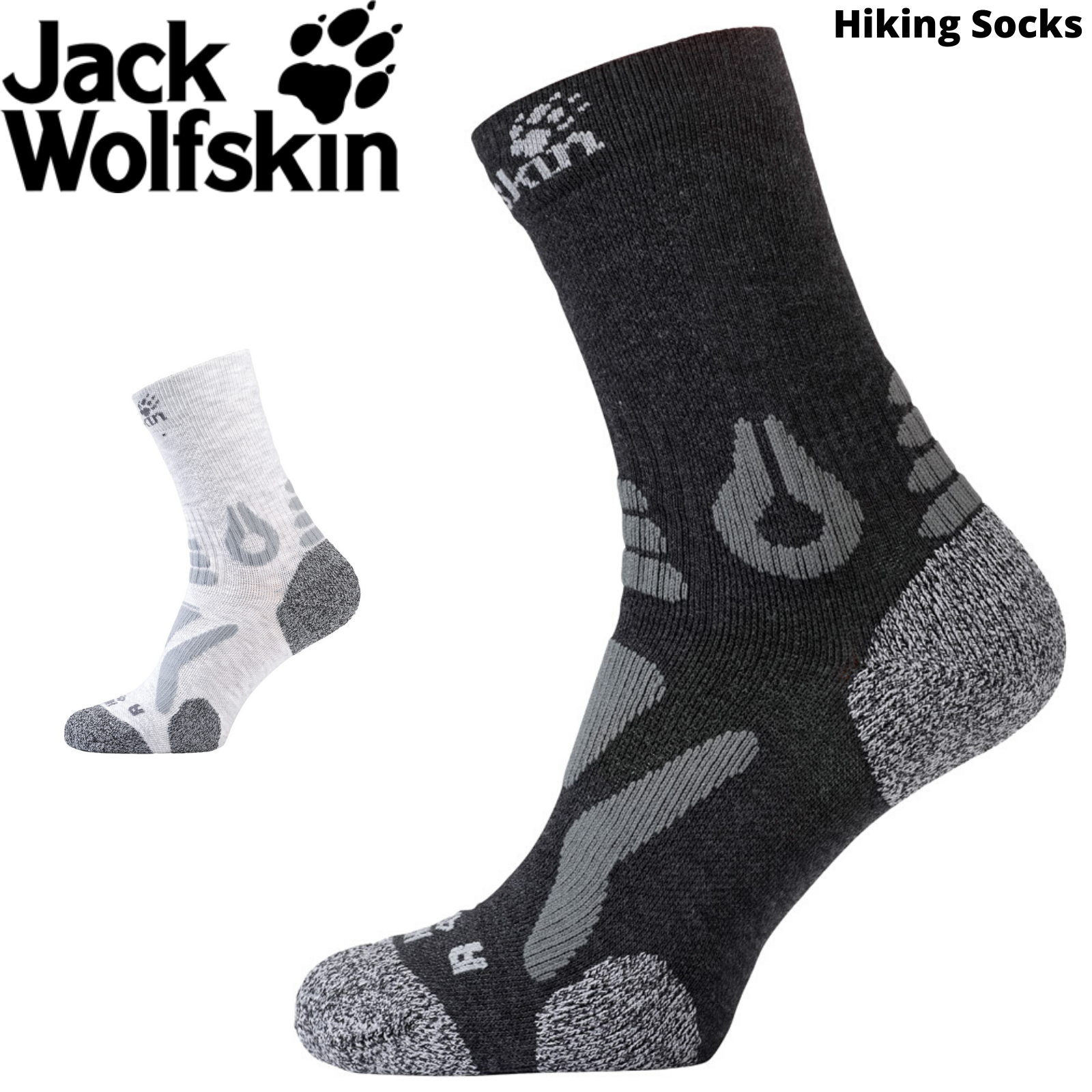 Jack Wolfskin Socks Hiking Pro Classic Cut Trail Outdoor Premium Padded-1