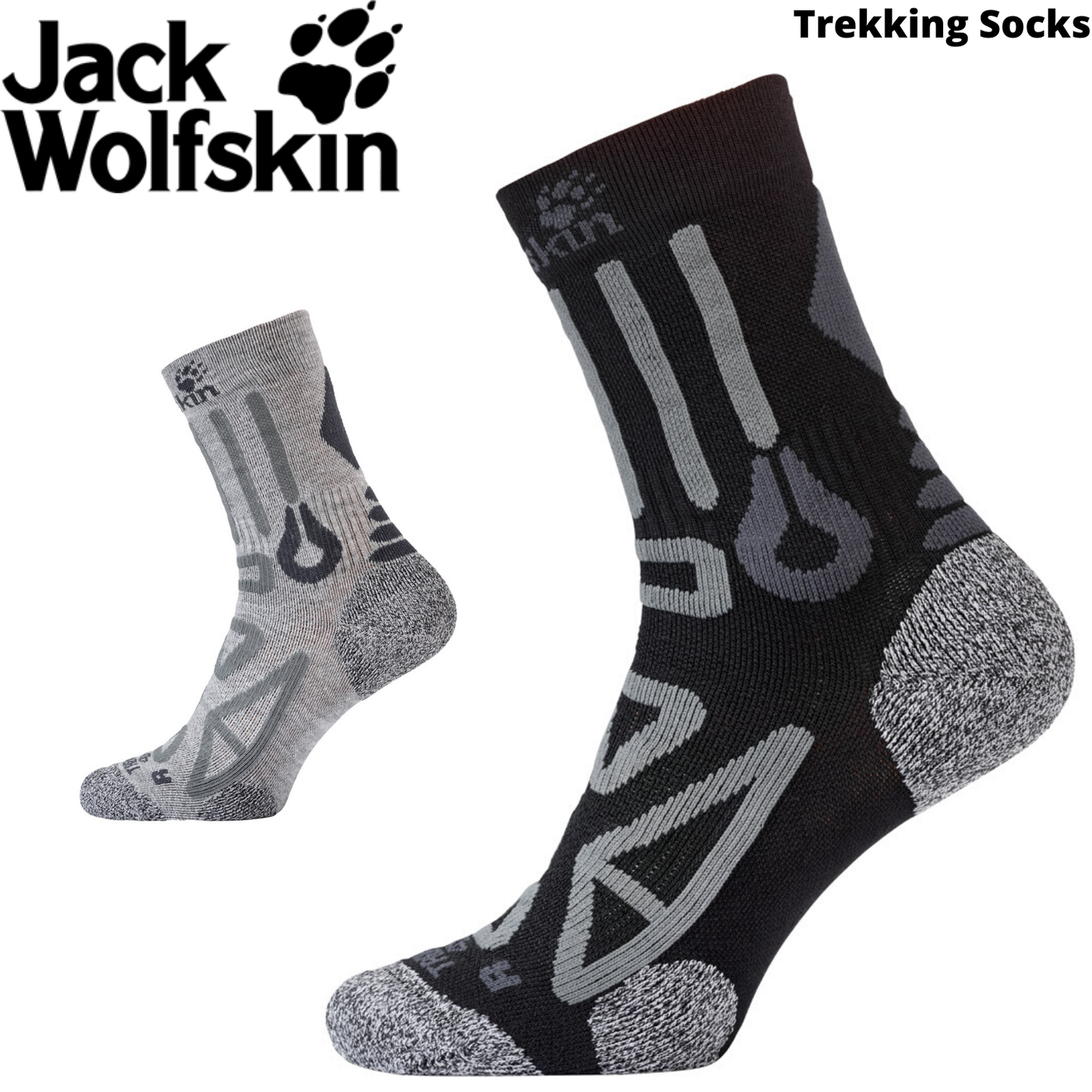 Jack Wolfskin Trekking Socks Pro Classic Cut Outdoor Trail Padded-1