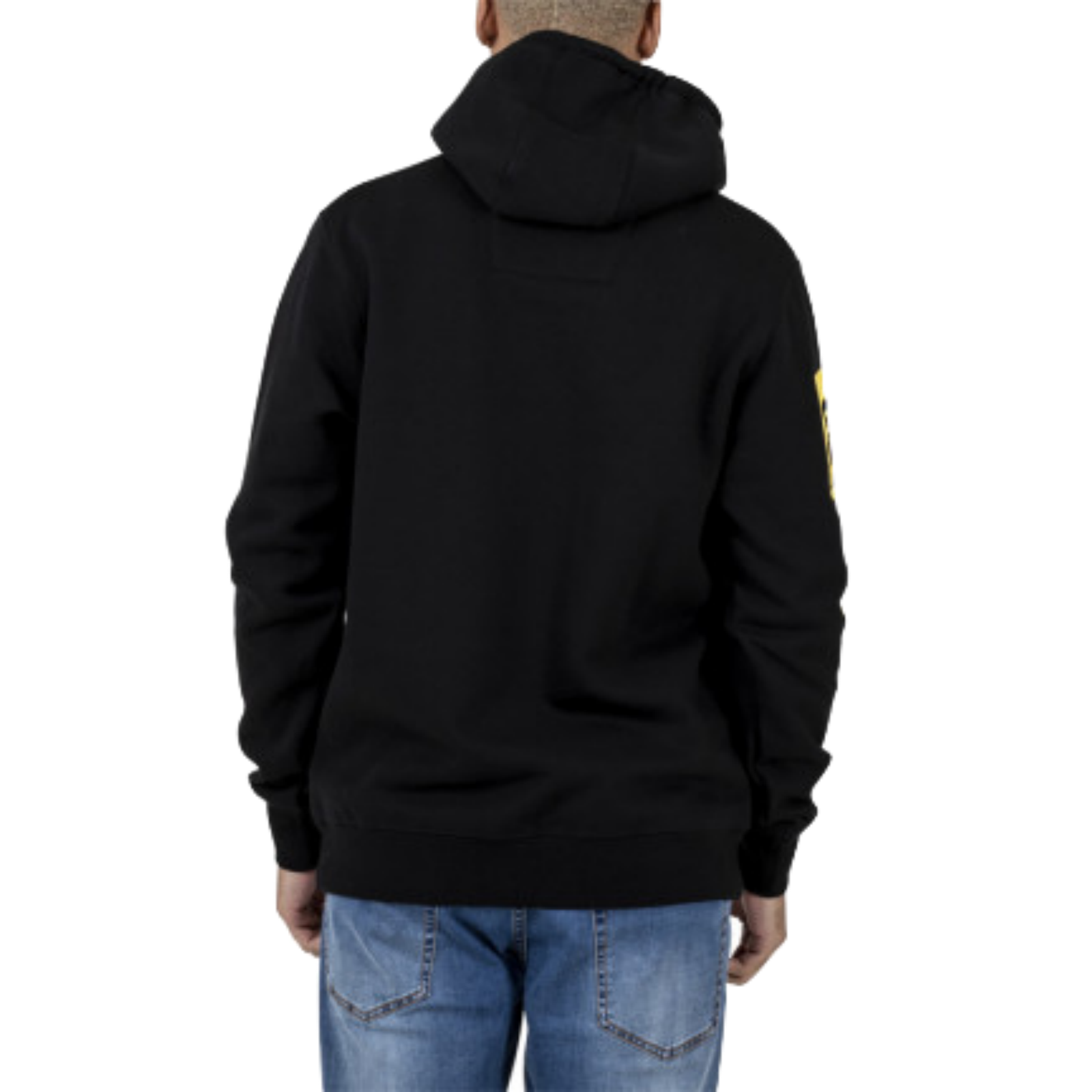 Caterpillar Triton Block Hoody Hooded Sweat Hoodie Jumper - Black/Yellow-4
